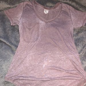 Purple V-neck T-shirt